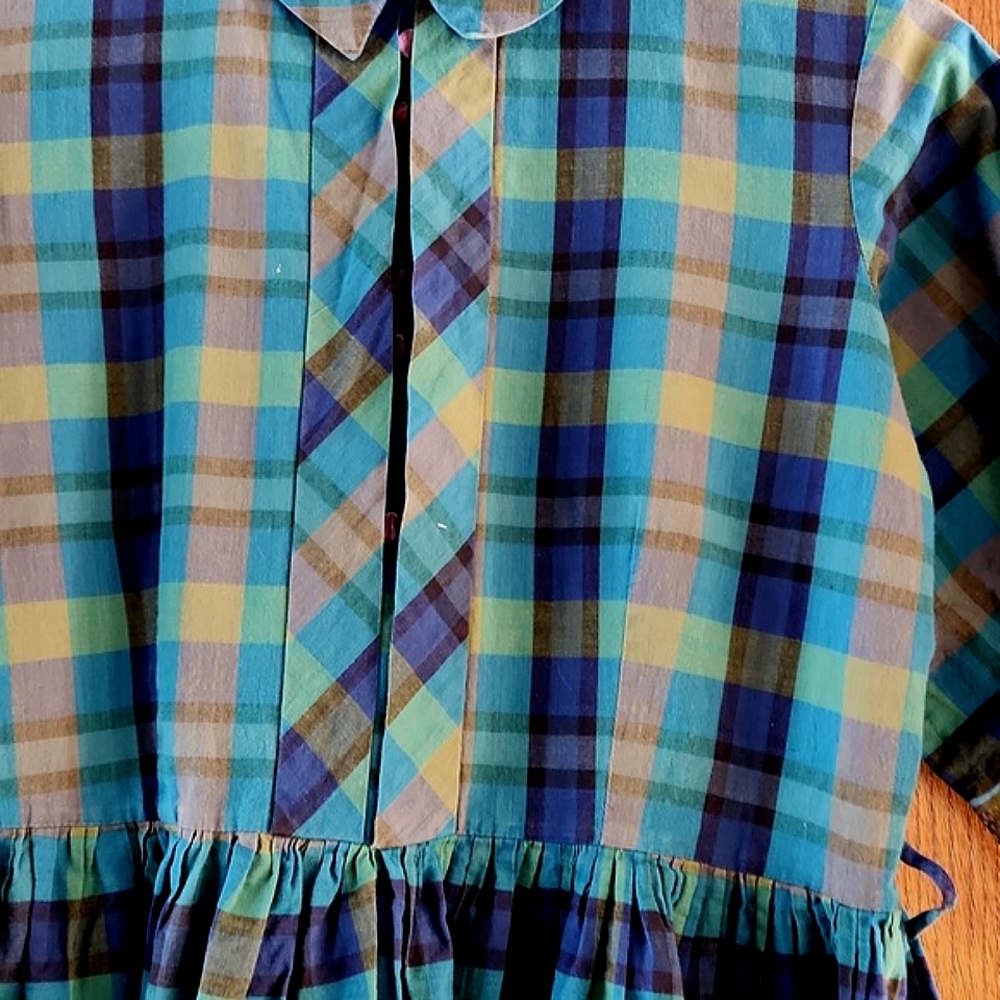 Vintage Junior/Misses border dress - Picture 4 of 7